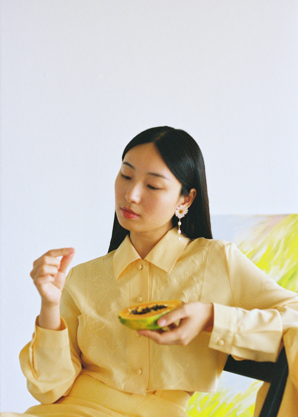 YELLOW VINTAGE BLOUSE