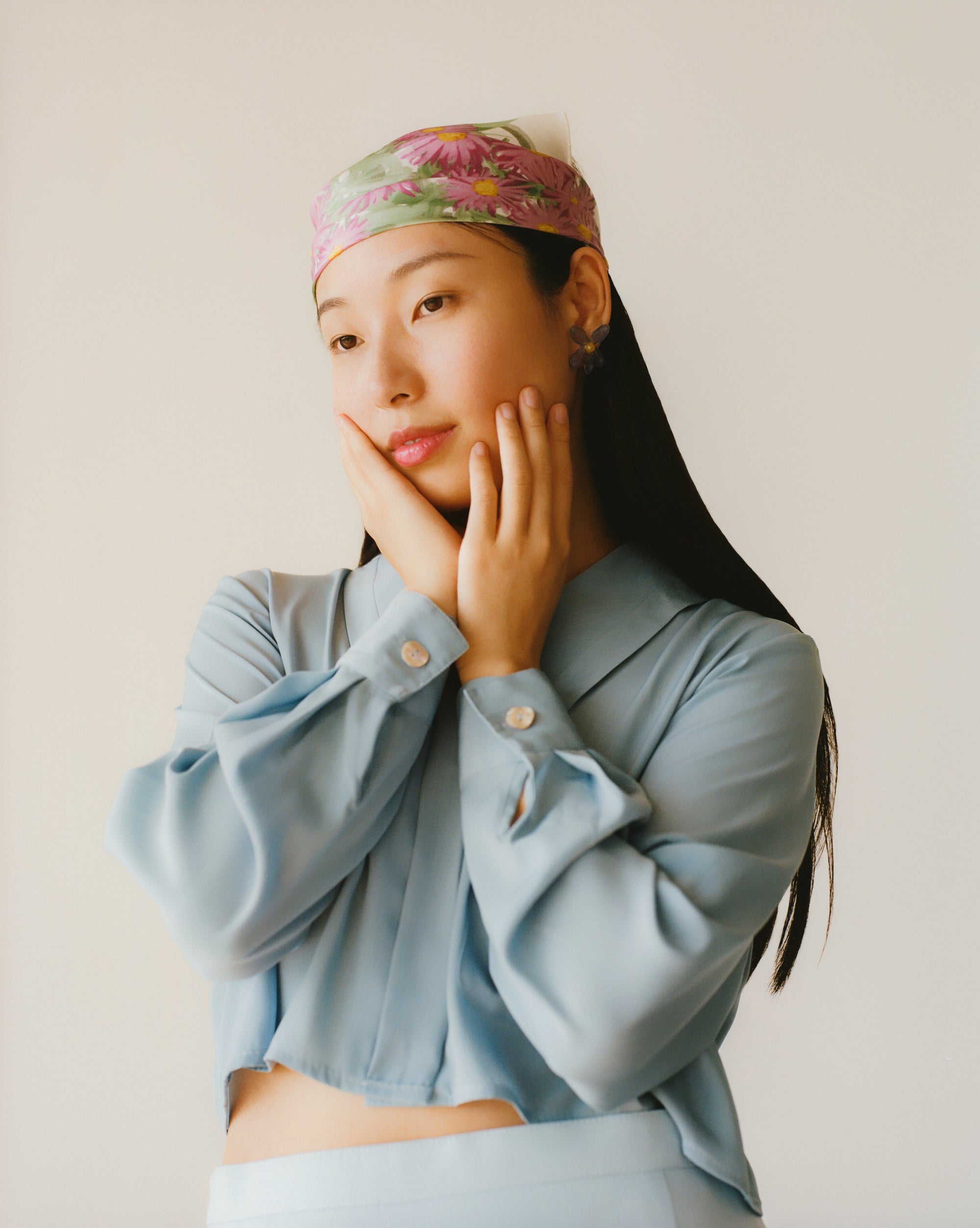 BLUE VINTAGE BLOUSE