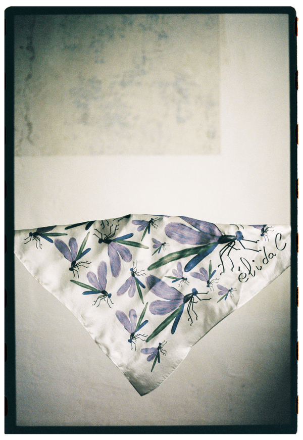 DRAGONFLIES SILK BANDANA élida c. 