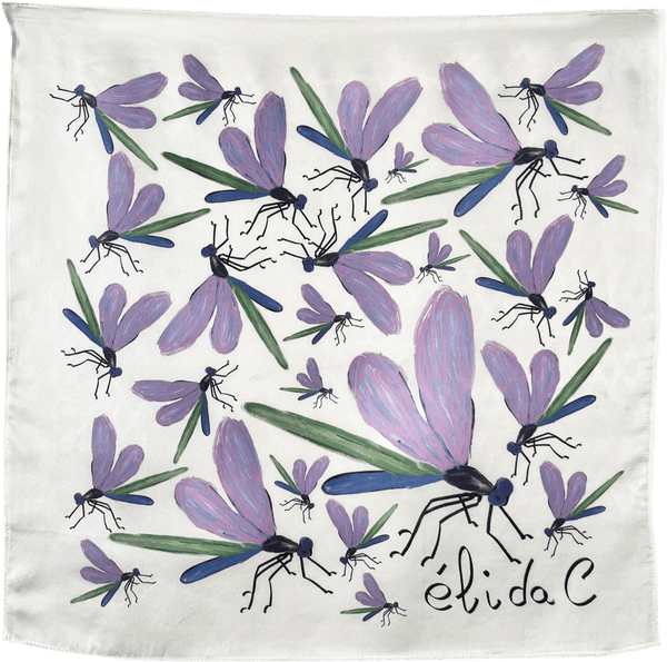 DRAGONFLIES SILK BANDANA élida c. 