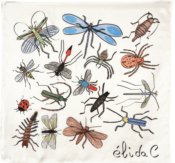 INSECTS&SPIDERS SILK BANDANA élida c. 
