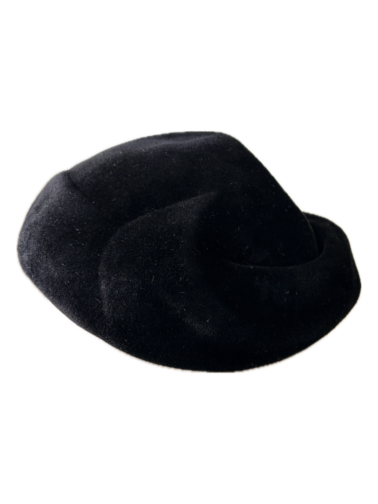 Vintage velour black hat