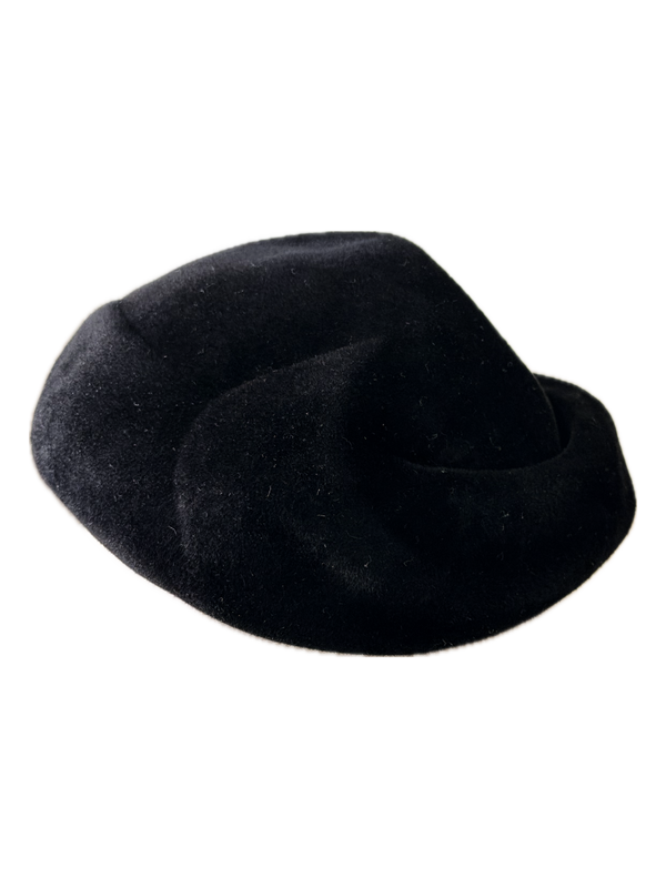 Vintage velour black hat