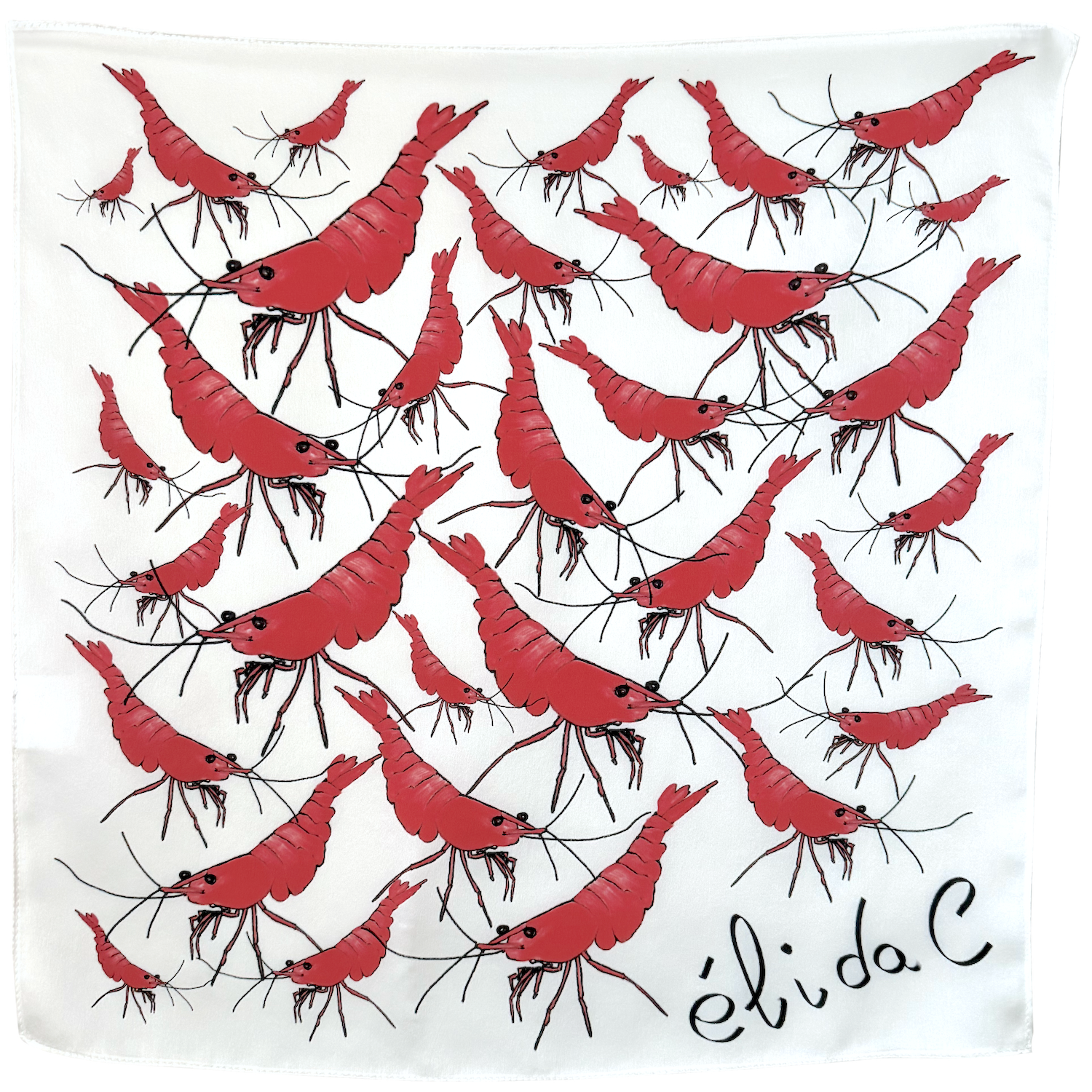 Prawns Silk Bandana