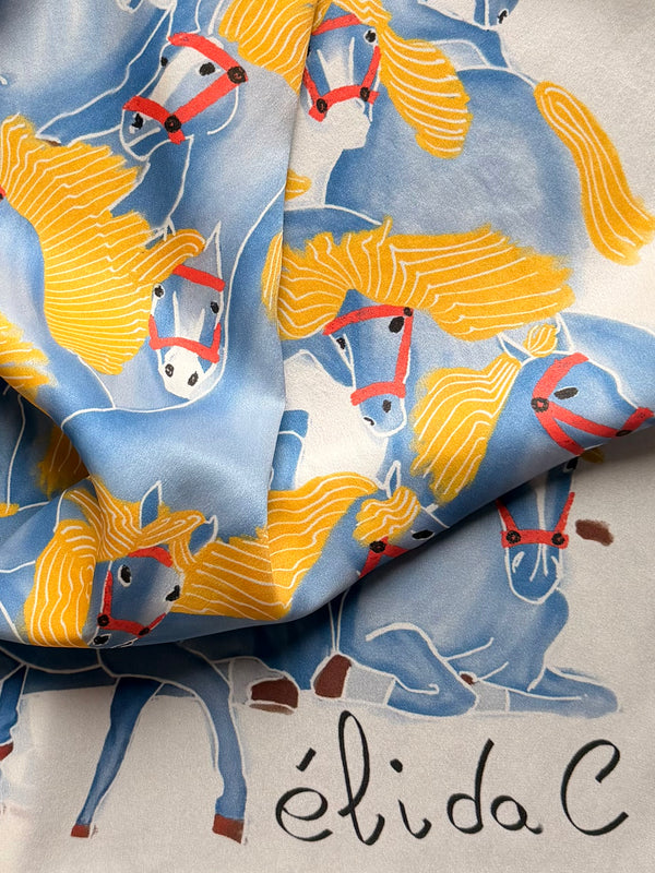 Horses Silk Bandana