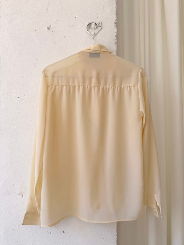 LIGHT YELLOW VINTAGE BLOUSE PIERRE ROCHE