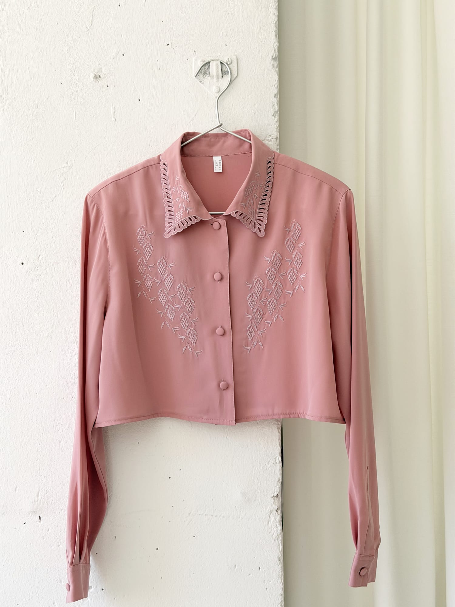 CROPPED PINK VINTAGE BLOUSE