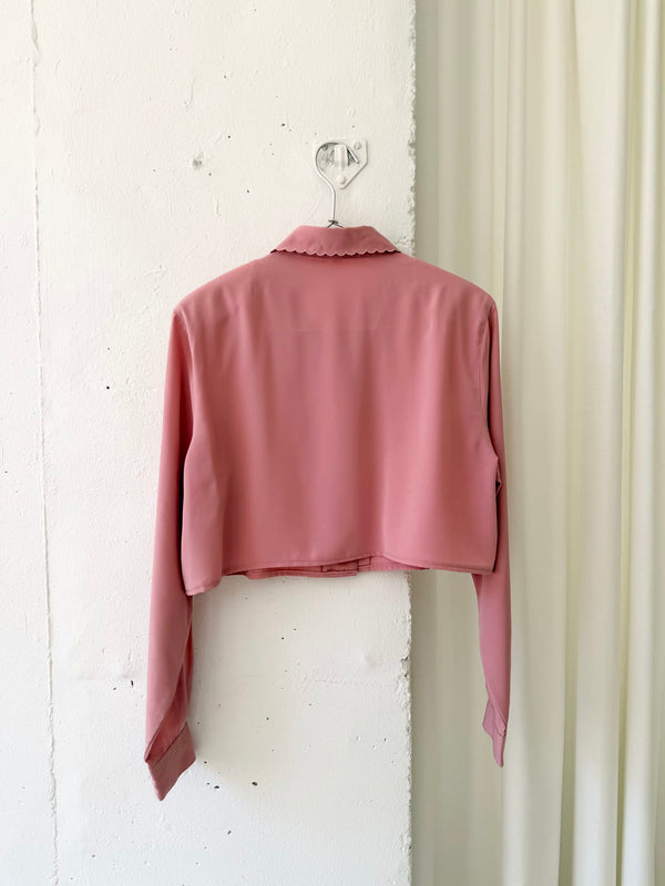 CROPPED PINK VINTAGE BLOUSE
