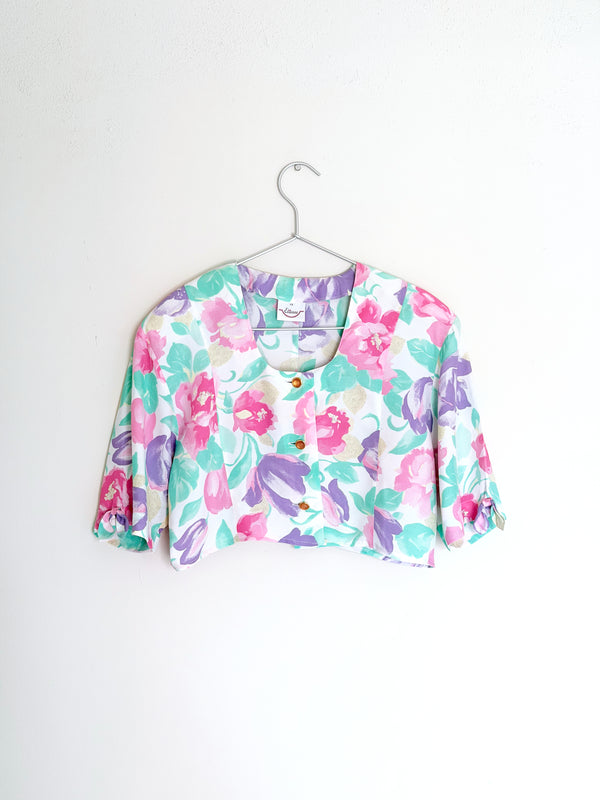 FLOWERS VINTAGE BLOUSE
