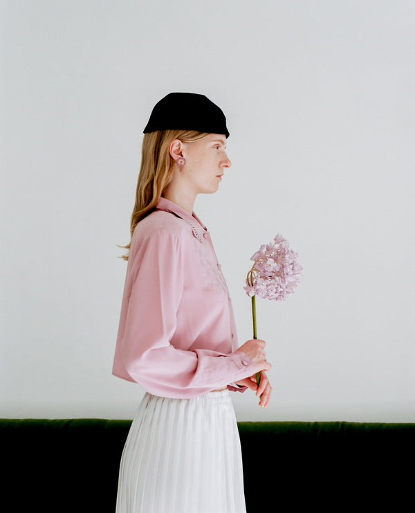CROPPED PINK VINTAGE BLOUSE