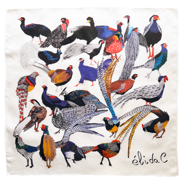 PHEASANT SILK BANDANA