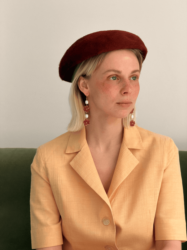 VINTAGE BURGUNDY HAT